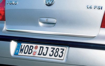 Накладка на кромку крышки багажника (нерж.) 1 шт. VW POLO 2005 - 2009